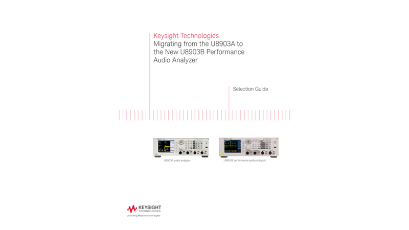 Migrating from the U8903A to the new enhanced U8903B Performance Audio Analyzer